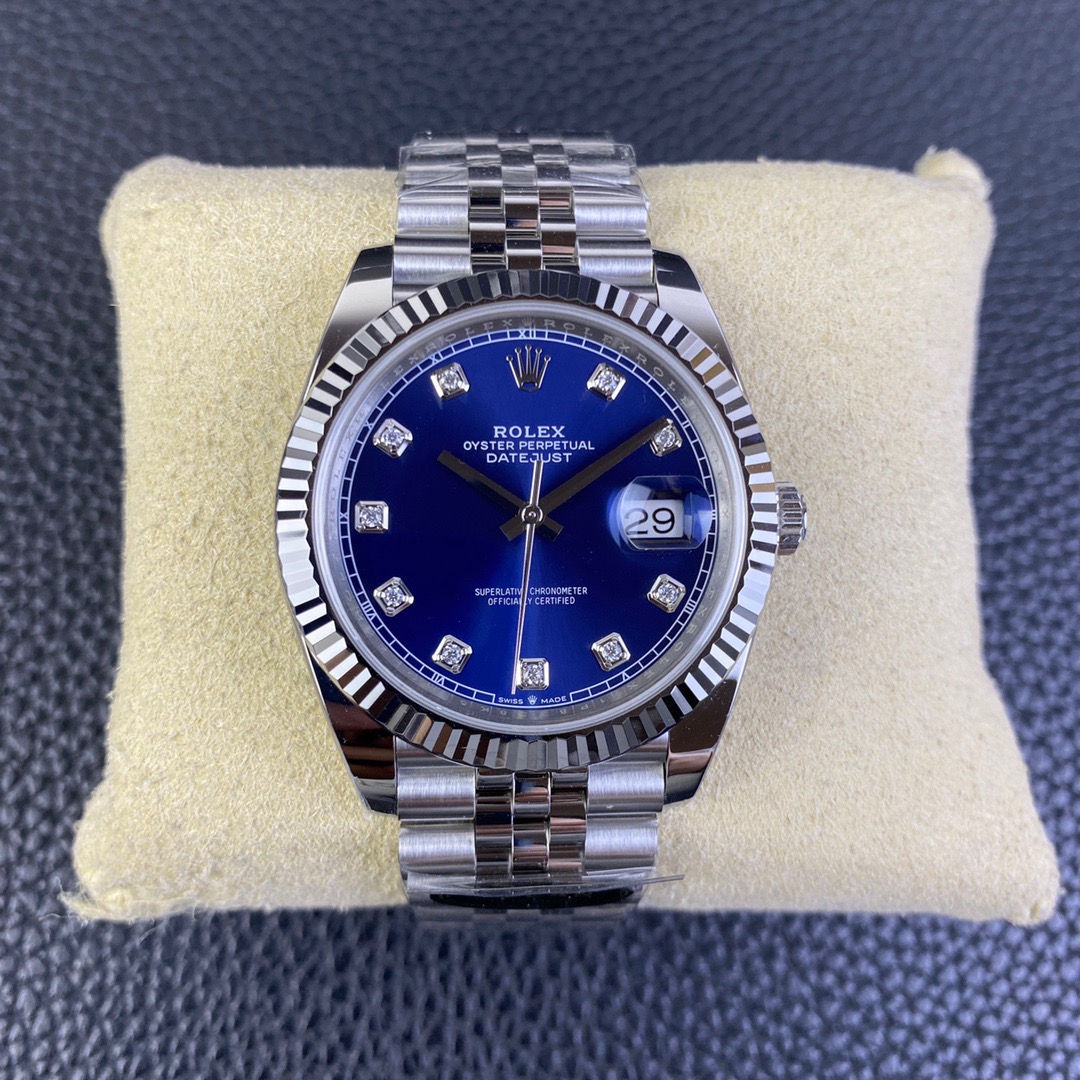 Rolex Datejust 41mm Blue Diamond Dial Jubilee Ref 126334