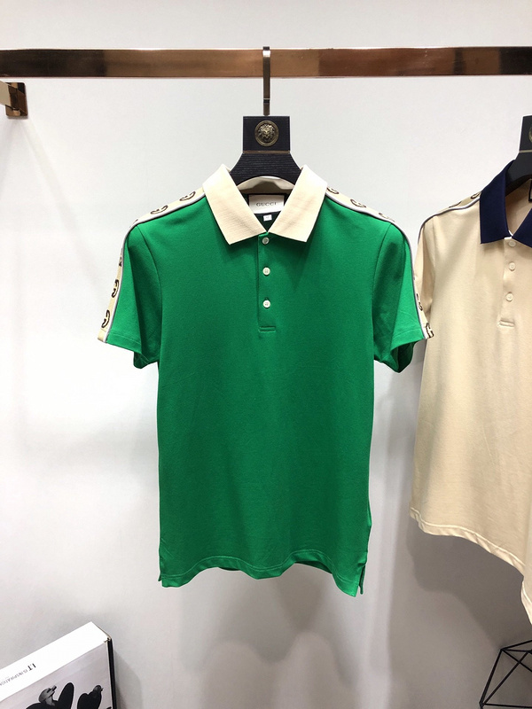 GUCCI POLO WITH INTERLOCKING G STRIPE