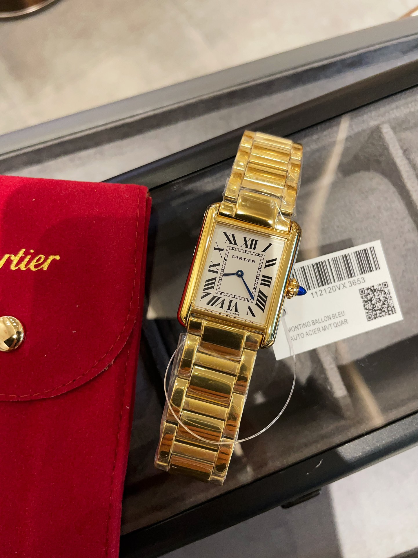 Cartier Women Tank Francaise 18k Yellow Gold Large Automatic Watch