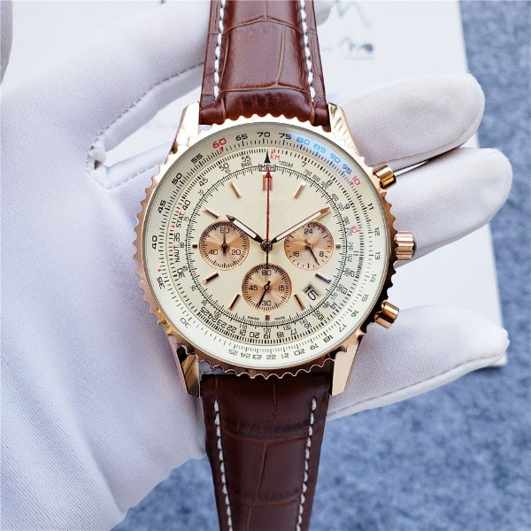 Navitimer Chronograph Brown Leather Strap