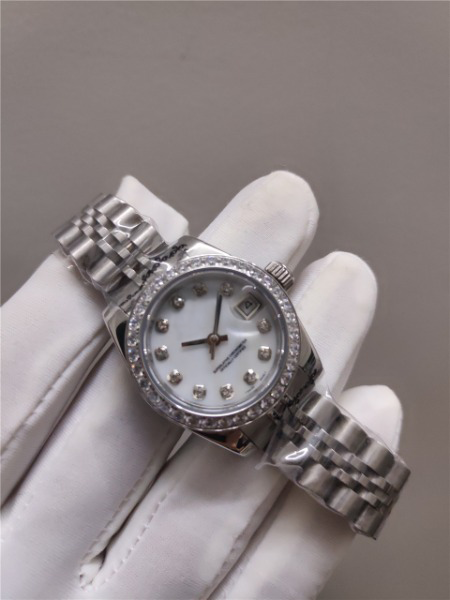 Datejust Diamond Watch with Ivory White Dial