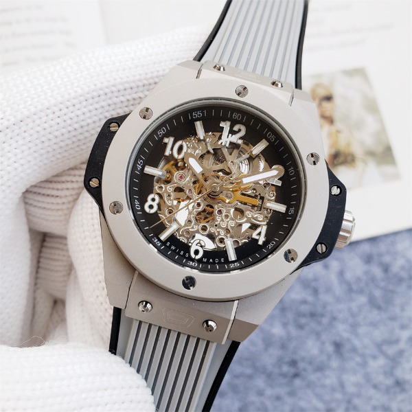 Hub Skeleton Dial Rubber Strap Men's Watch