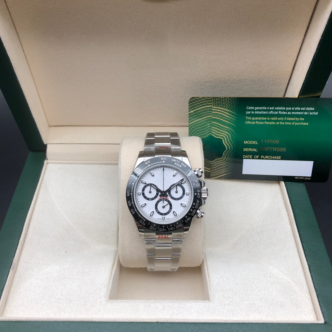 Clean Factory AAA Daytona Panda Chronograph with White Dial