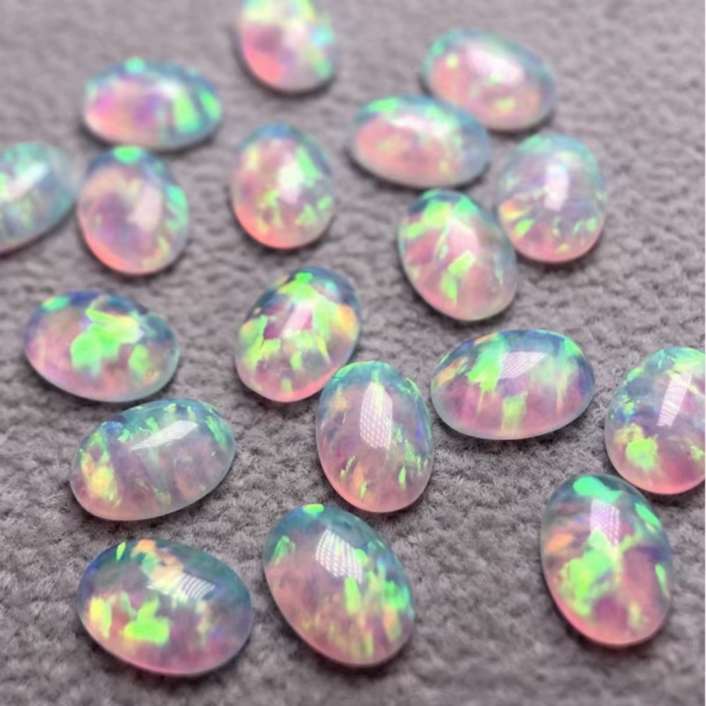 Opal Loose Beads Gemstones 10×14mm Flat Cut for Jewelry Making